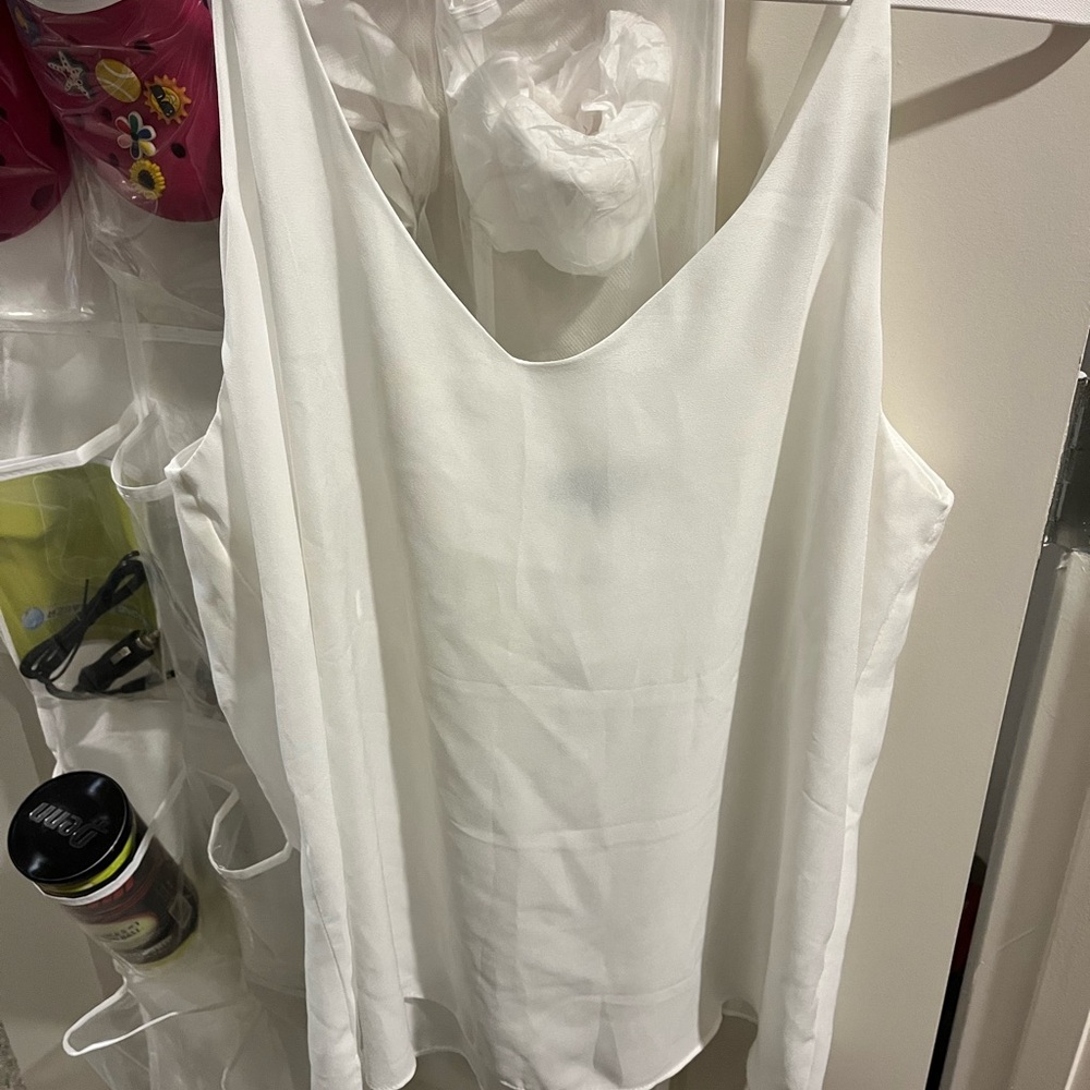 Sheer white dressy cami